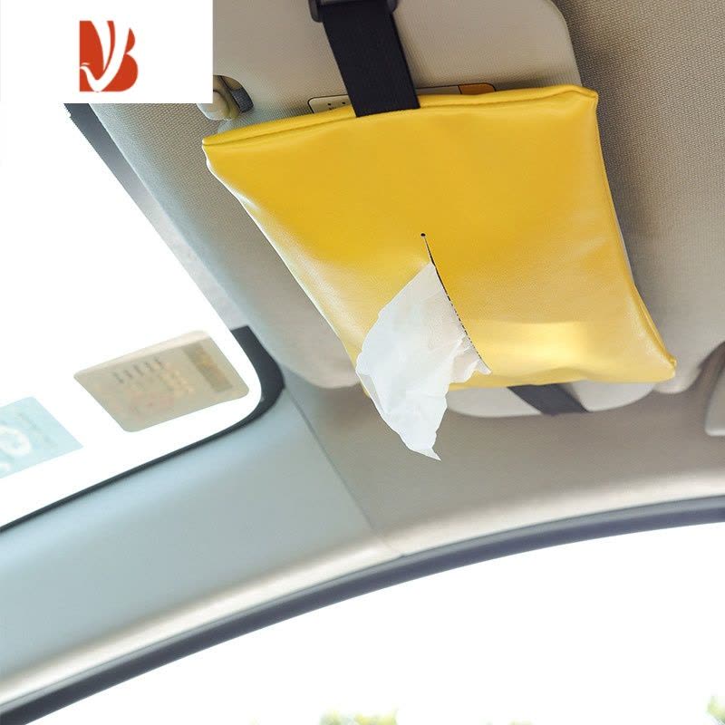 三维工匠MOM皮革纸巾套纯色家用车载pu抽纸盒防水简约北欧ins悬挂抽纸袋 挂绳款—薄墨图片