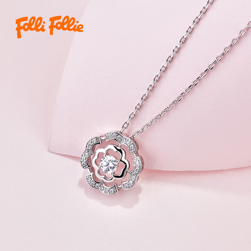 FOLLI FOLLIE 轻奢时尚潮流璀璨四叶花项链(3N20D005C)高清大图
