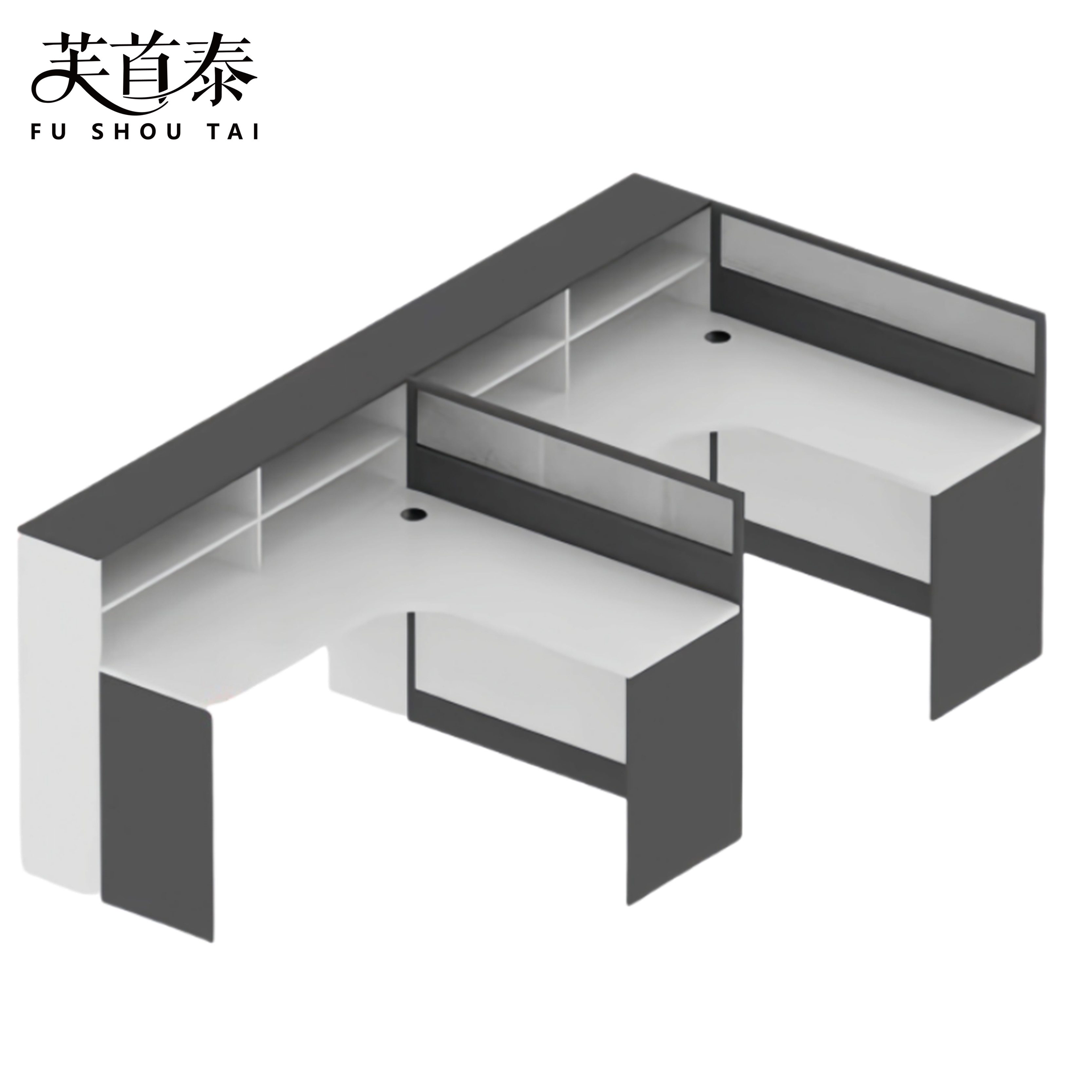 芙首泰双人屏风工位1500*2800*1100mm张高清大图