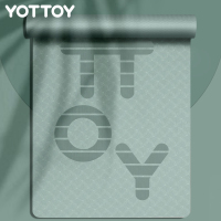 yottoy TPE瑜伽垫健身垫183*61cm宿舍专用环保防滑舞蹈普拉提男女健身垫 绿色 8mm