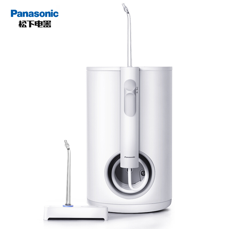 松下(Panasonic)冲牙器 水牙线 家用电动洗牙器 超声波水流 口腔冲洗洁牙器EW1611W