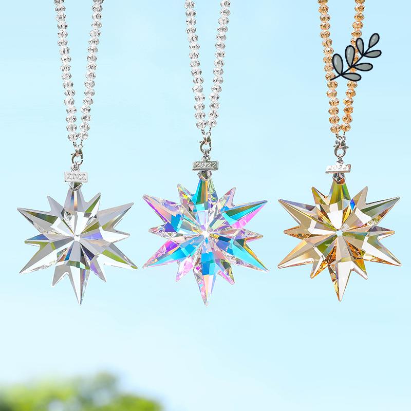 翊橙雪花棱镜太阳捕手光之立方合色水晶吊饰卧室窗户光影彩虹家居摆件高清大图