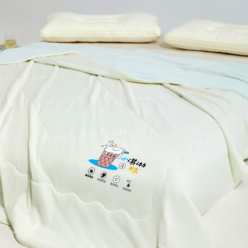 無印良品 锦胺凉感冰淇淋被 米黄 MJ-B2025-0193 200*230(±2)cm 1300g