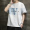 白渠男士t恤2021新款ins潮流百搭夏季衣服宽松纯棉时尚休闲T恤男JC.T351
