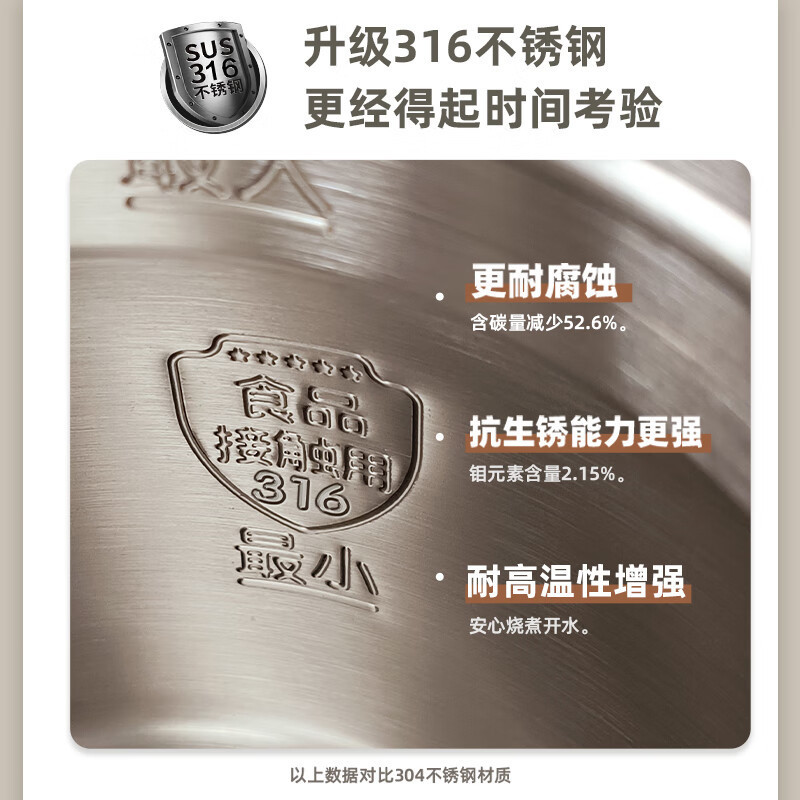 小熊(Bear)ZDH-C15V7电热水壶双层防烫316不锈钢开水壶智能断电1.5L