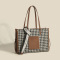 棋盘菱格单肩包新款2022秋冬托特包时尚腋下大包休闲大容量手提