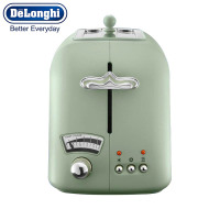 德龙(DeLonghi)多士炉CT02.GR薄荷绿 家用复古系列多士炉 全自动烤面包机 早餐烤吐司机 配防尘盖 2片式