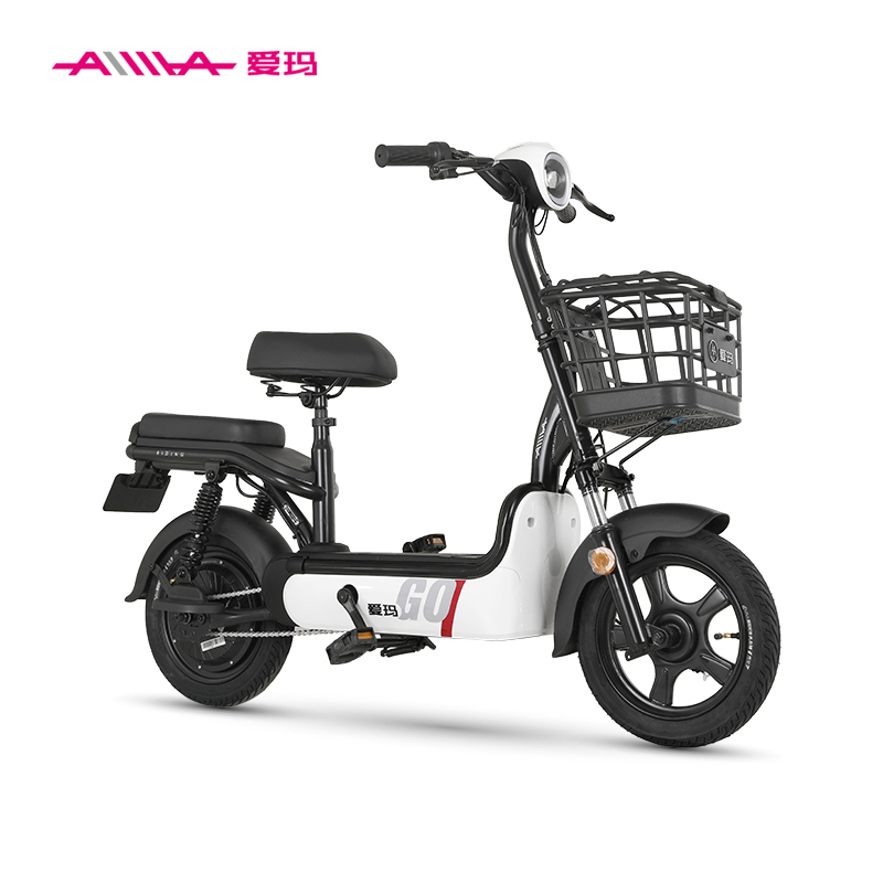 爱玛aima新国标小蜜豆升级归来48v12ah铅酸电池车电一体纯享版视频