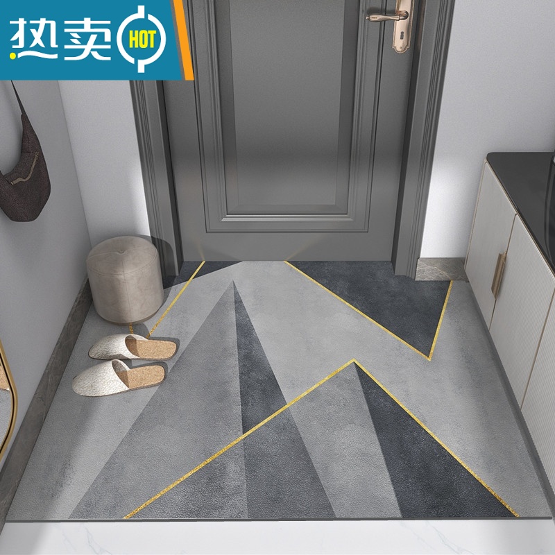 XIANCAI进门门口地垫可擦洗入户门防滑门垫皮革防水脚垫家用垫子定制地毯高清大图