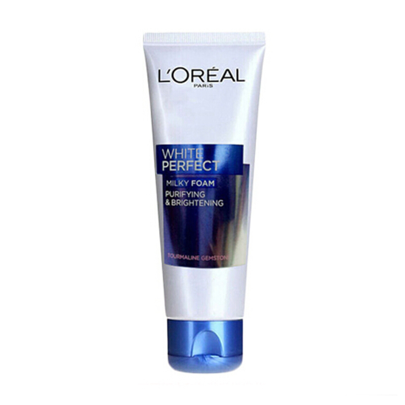 L’OREAL 欧莱雅雪颜美净白洁面乳膏女士洗面奶100ml 去暗黄嫩白 原装进口