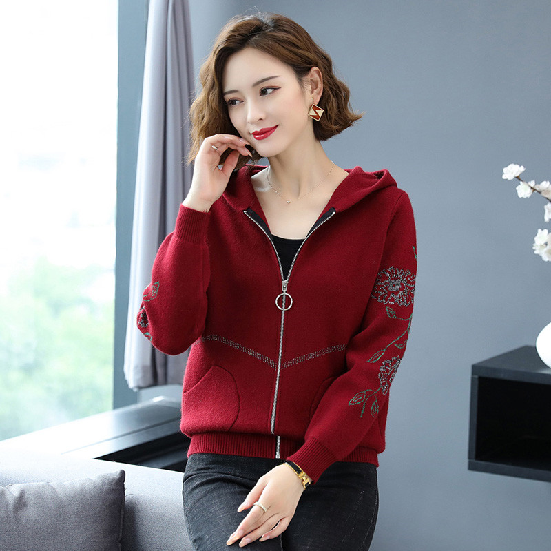 2024新款春秋装中年妈妈装中长款仿水貂绒春秋外套女中老年洋气外衣高清大图