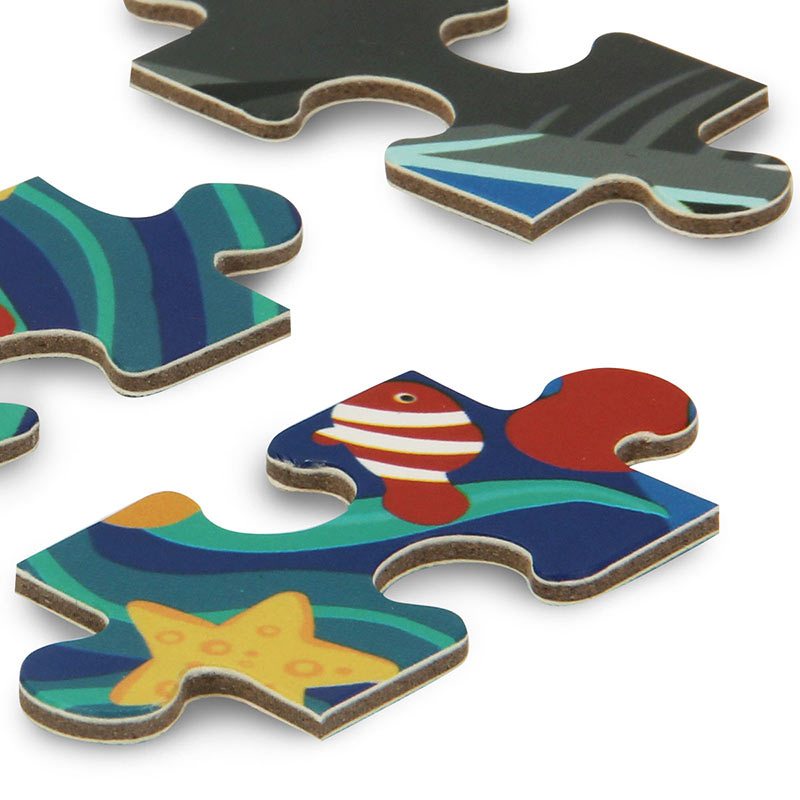 儿童益智成长卡通图案萌趣造型108片拼图男孩女孩玩具