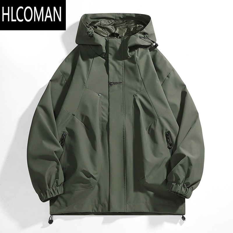 HLCOMAN外套男款2024新款潮牌男装工装痞帅夹克男生户外登山服