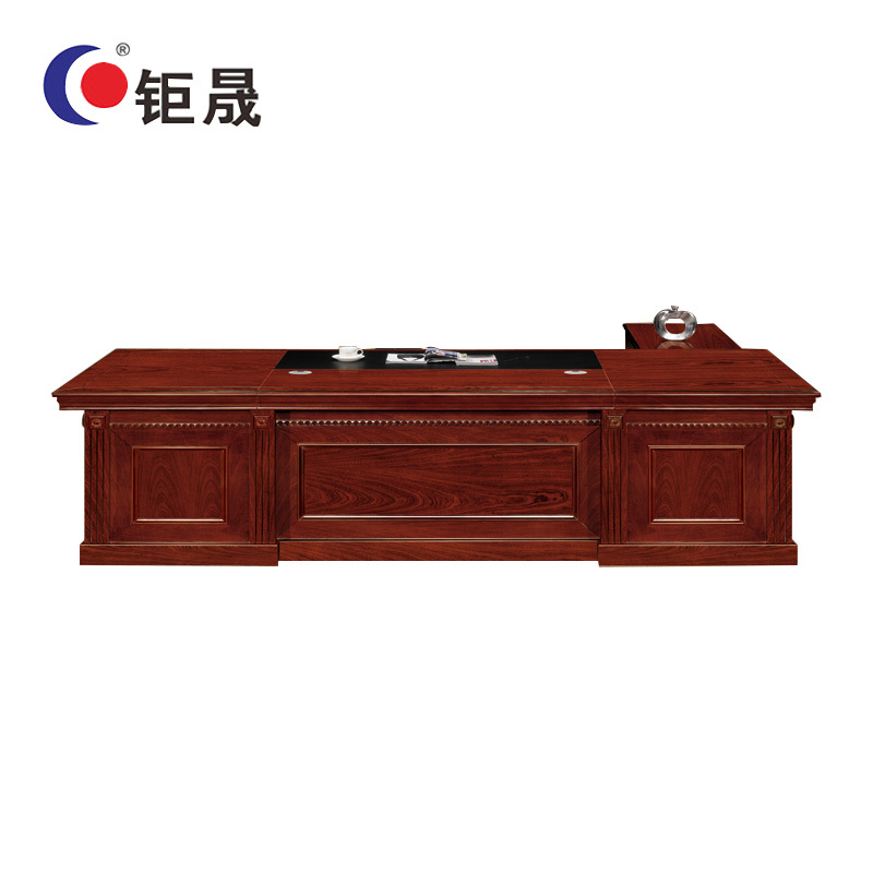 钜晟 油漆办公桌2.8米大班台总裁桌2800*1150*810MM JS-JK3028