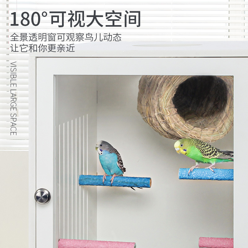 欧式柜体鹦鹉笼 灰鹦鹉金刚玄风虎皮鸟牡丹鹦鹉笼子大号鸟笼别墅高清大图