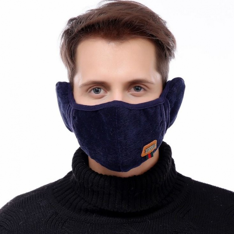 新款口罩男冬保暖防寒口罩耳罩骑行耳套护耳口罩冬二合一口罩男士