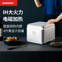 大宇(DAEWOO)电饭煲电饭锅 4L 家用IH电磁加圆灶精铁内胆FB01白色