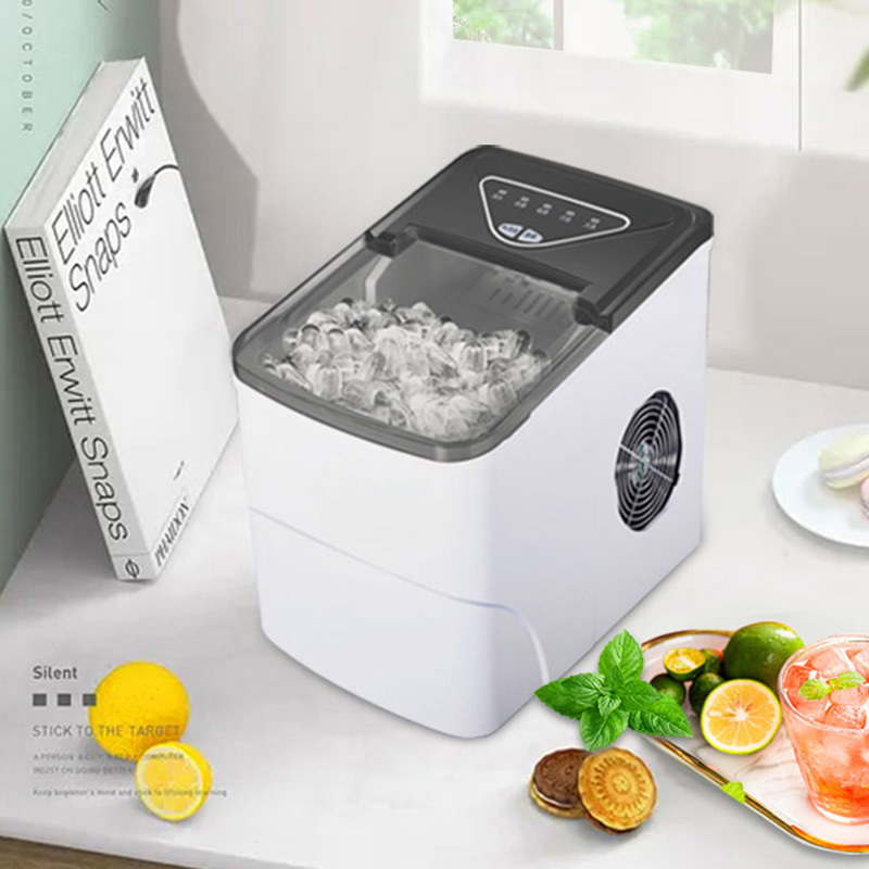 美菱(MELING)15kg家用小型9格制冰机 迷你全自动制冰机 小功率圆冰 冰块厚度可调 MZB-15Y9