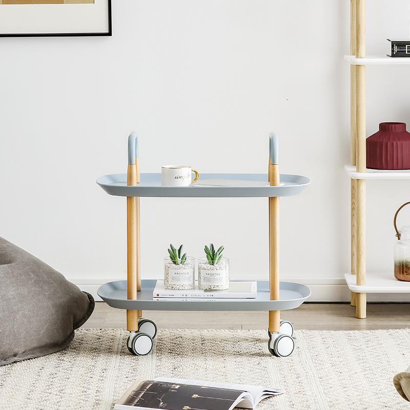 森美人曼好家北欧茶几简约现代客厅边几角几茶桌移动小推车沙发边桌高清大图