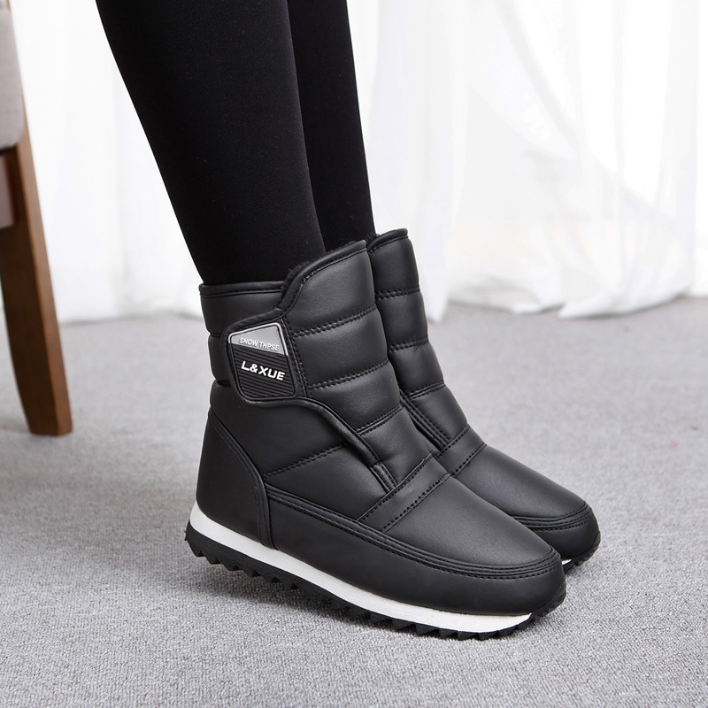 苏芈毛毛鞋女冬季新款加绒雪地靴女士轻便软底防水棉鞋短靴妈妈鞋