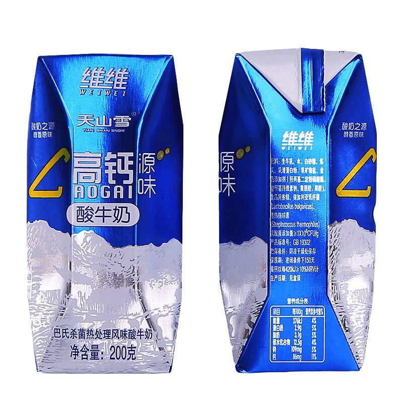 维维 天山雪 源味 巴氏热处理 常温希腊风味酸奶 200g*24