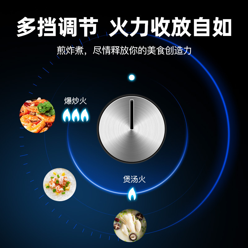 爱德(aide)5.2KW大火力嵌入式灶具燃气灶 煤气灶台式钢化玻璃炉具 嵌入式然气灶双眼灶 QD26B 天然气
