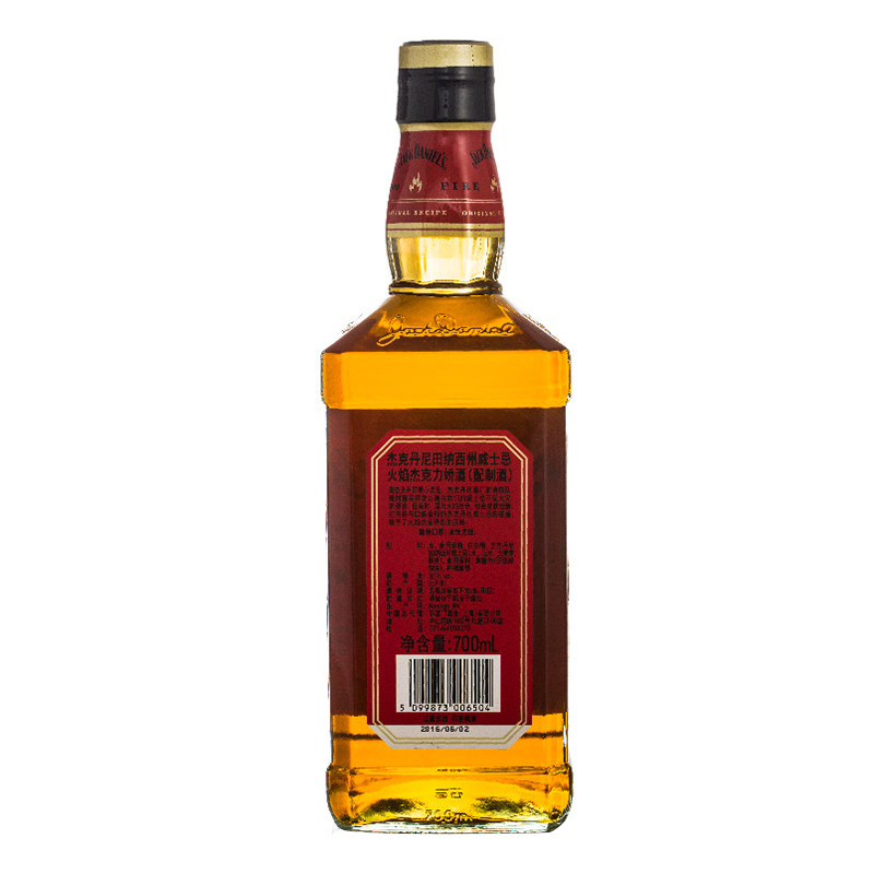杰克丹尼田纳西州威士忌火焰杰克力娇酒(配制酒)700ml