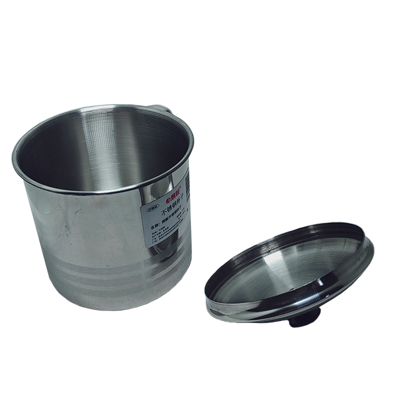 炯毅 不锈钢茶杯带盖家用防摔口杯老式茶缸子喝水杯 不锈钢杯子 10cm/个高清大图