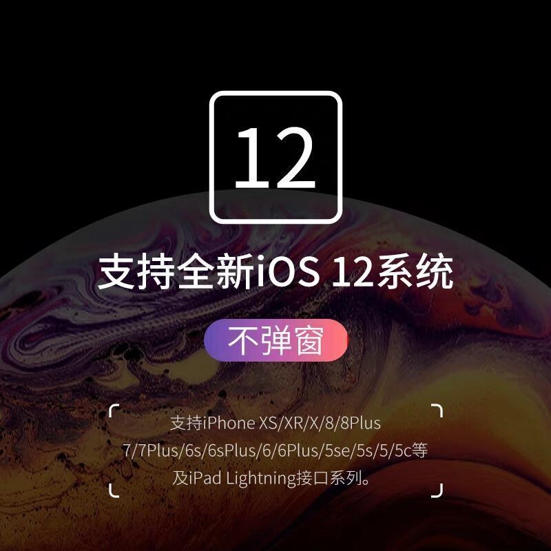 苹果6充电器iphone8 xsmax r手机数据线5se7plus充电器头通用快充|1米线[优惠2条装]