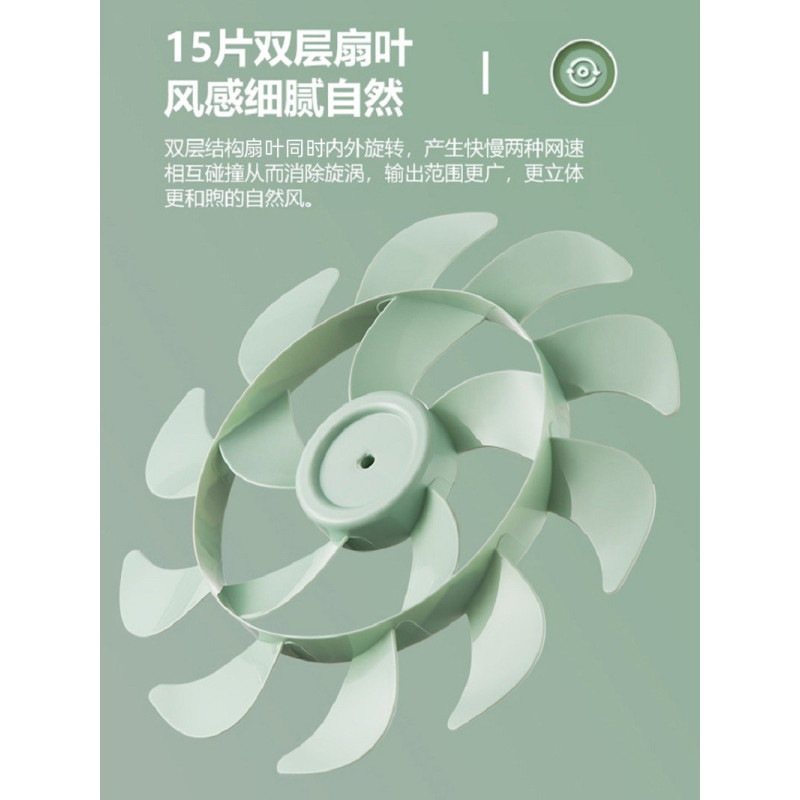 苏宁宜品 循环扇 菡芝3机械款家用立式台式两用10+5多叶柔风香薰电风扇 绿色 FS30-B(SNYP-XHS-03M)