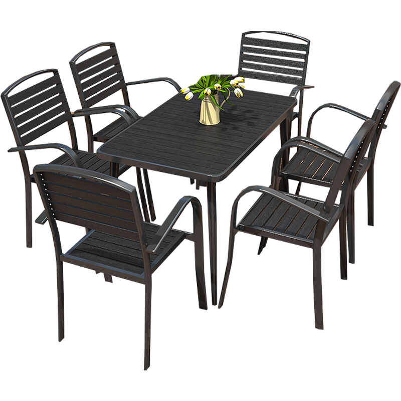 汐户外桌一桌六椅套高清大图