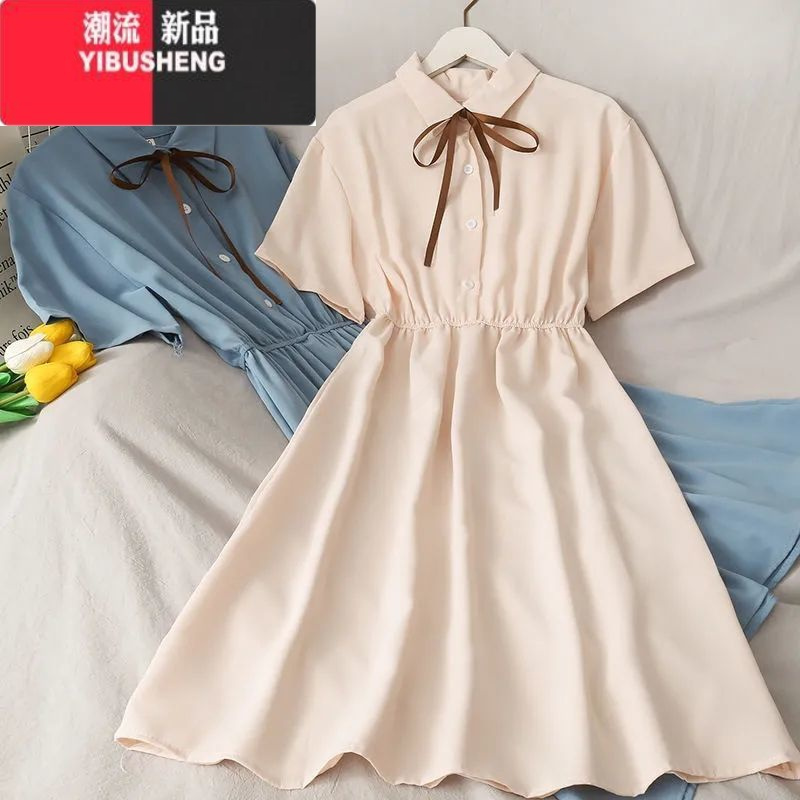 YIBUSHENG少女学生连衣裙装女12岁13女孩16初中生日系连衣裙中小学生裙子