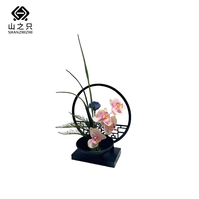 山之只 中式屏风蝴蝶兰摆件 MZ0259 套高清大图