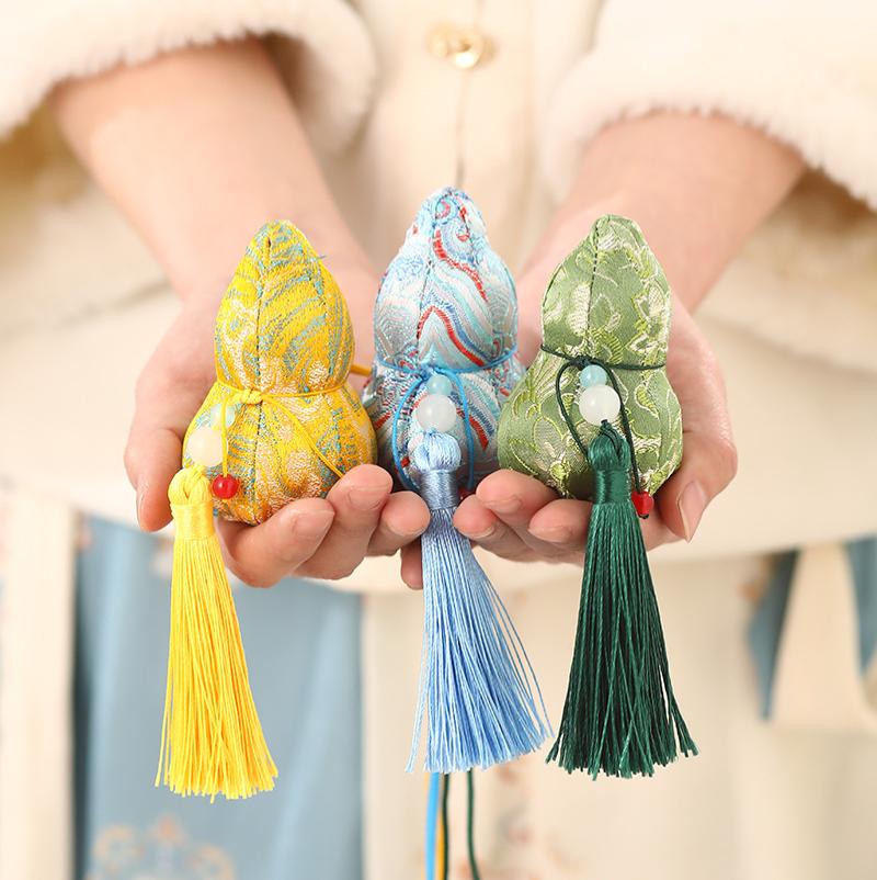 端午节香包流苏挂件随身挂饰葫芦香囊古风平安符车载护身荷包-葫芦5个装随机混发;other