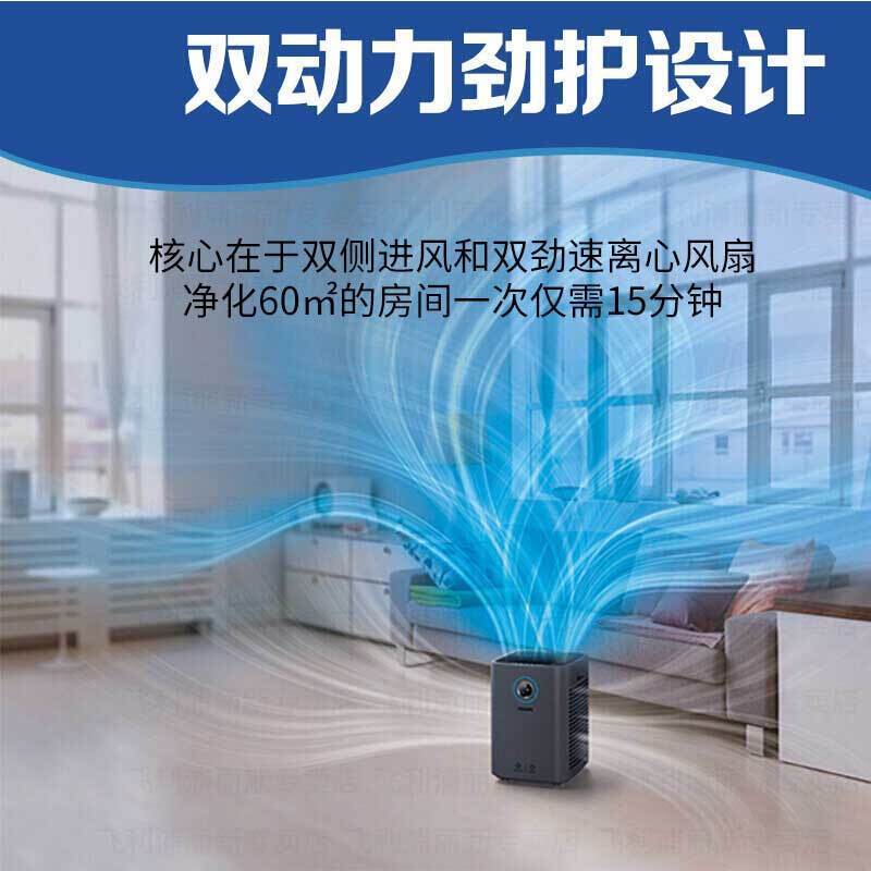 飞利浦(PHILIPS) 空气净化器 家用除雾霾PM2.5 新品抗霾过敏原 暗云色 AC5655 适用面积42-72平米