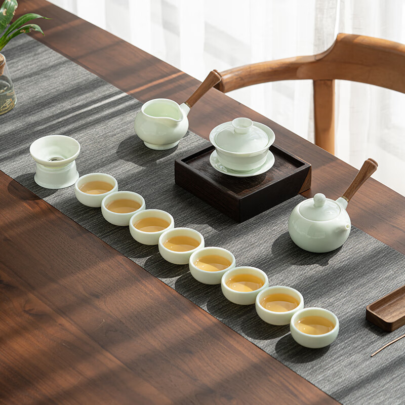 苏氏陶瓷/SUSHI CERAMICS J1049 影青茶具大套装 (单位:套)