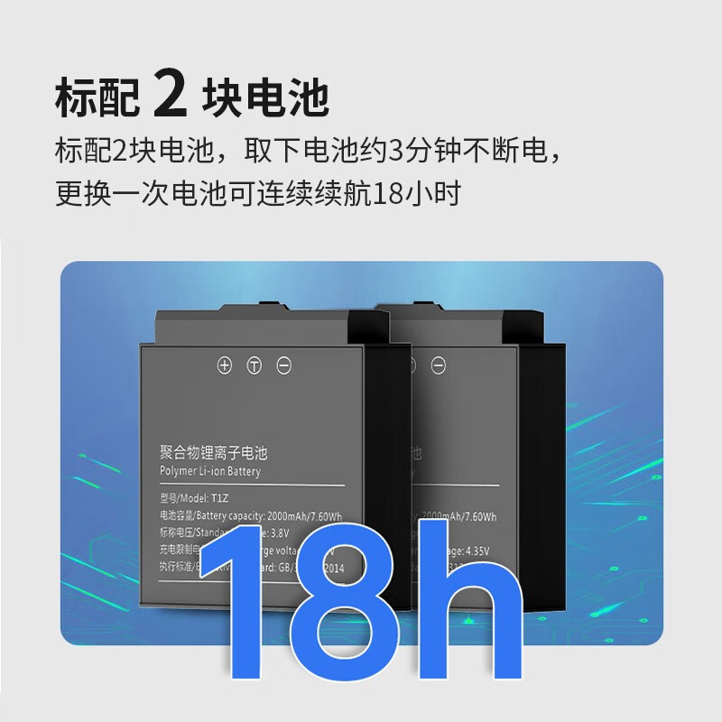 3M 爱国者执法记录仪高清5800万像素录音录像监控设备双电长续航摄像头DSJ-H6 128G高清大图