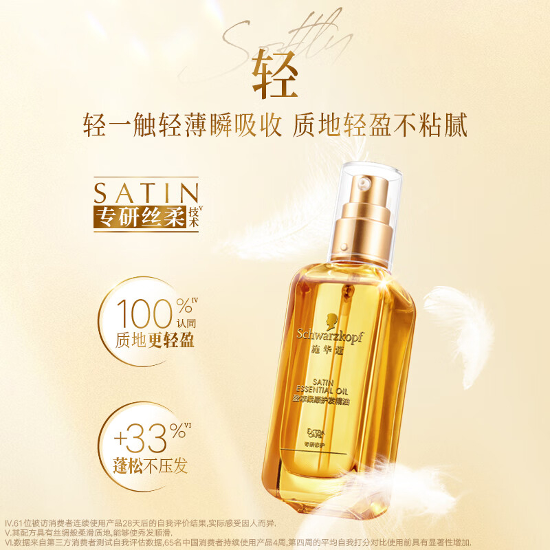 Schwarzkopf施华蔻盈萃柔顺护发精油沐光瓶滋养防毛躁柔顺免洗不油腻摩洛哥精油30ml高清大图