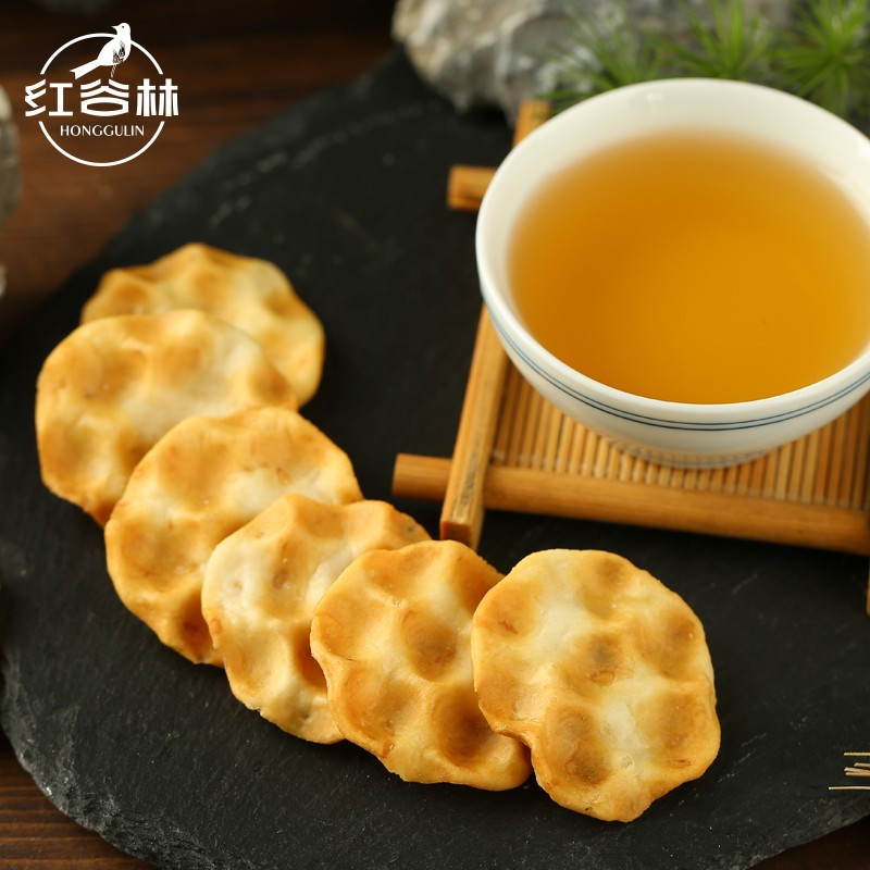 红谷林小石头饼100g*5番茄味网红休闲零食小吃