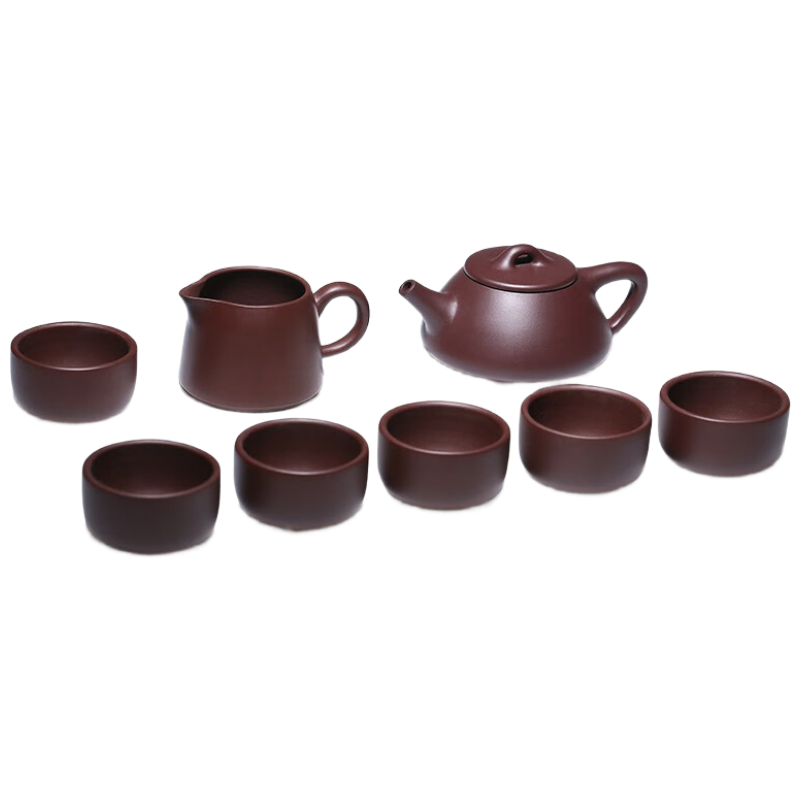 金镶玉 JXY-01 功夫茶具整套茶壶*1+茶杯*6+茶盅*1家用 宜兴紫砂壶220ml(单位:套)高清大图