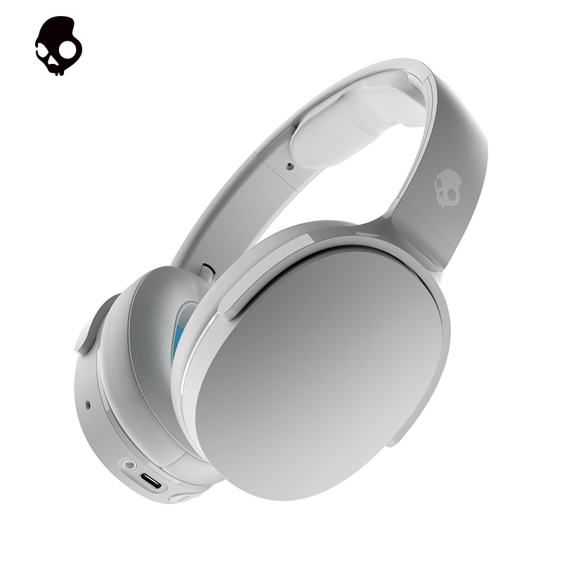斯酷凯蒂(Skullcandy) Hesh Evo头戴式无线蓝牙耳机快充 游戏音乐华为小米苹果手机通用 浅灰色