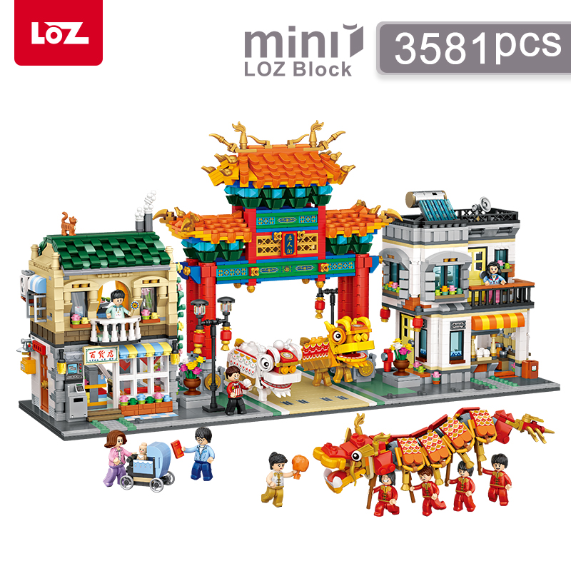 LOZ/俐智 迷你唐人街 小颗粒拼装拼插积木成人立体街景国潮风1030