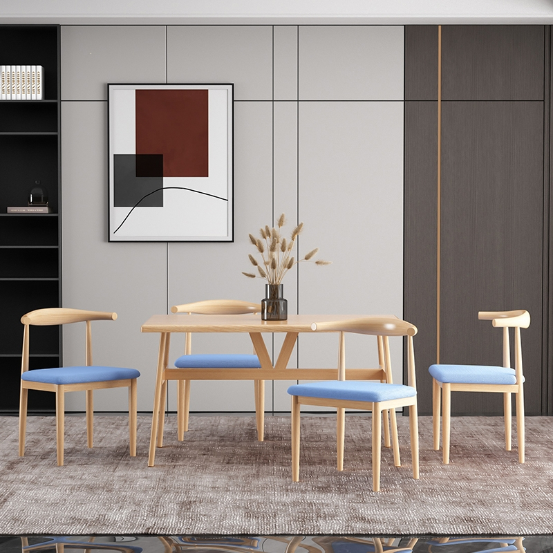 藤印象餐桌椅组合家用经济小户型4人6人吃饭餐桌简约餐桌商用出租屋