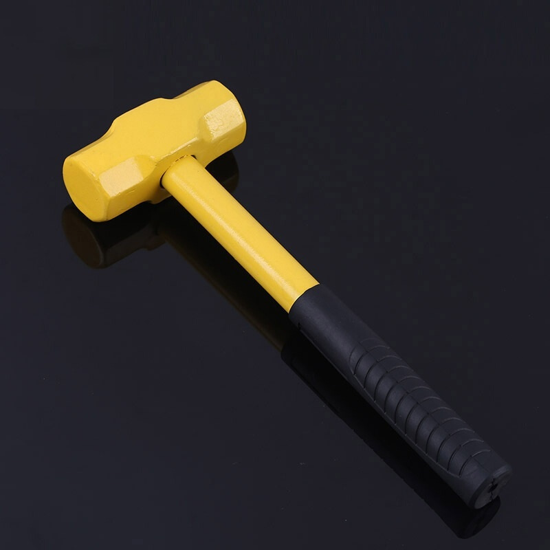 定做五金鲁威工具高碳钢包塑八角锤带柄震铁锤子爆八角锤