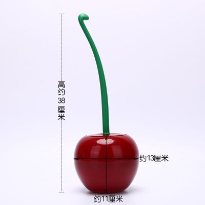 樱桃红1套 创意樱桃马桶刷套装软毛马桶刷子卫生间洁厕刷死角浴室清洁多功能