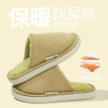 棉拖鞋女士秋冬季防滑室内家居2024新款毛毛绒保暖厚底加绒棉鞋女-24415 38-39【适合37-38码】 绿色