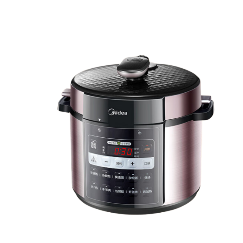 美的(Midea) MY-50X3-301 电压力锅大容量 5L 电锅 预约多功能开盖煮 不粘锅高压锅双胆