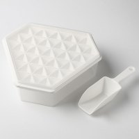 圆形冰球冻冰块模具创意家用冰箱冰盒球形制冰格做冰格盒子制冰盒 敬平 [白色升级加厚款]球形冰格