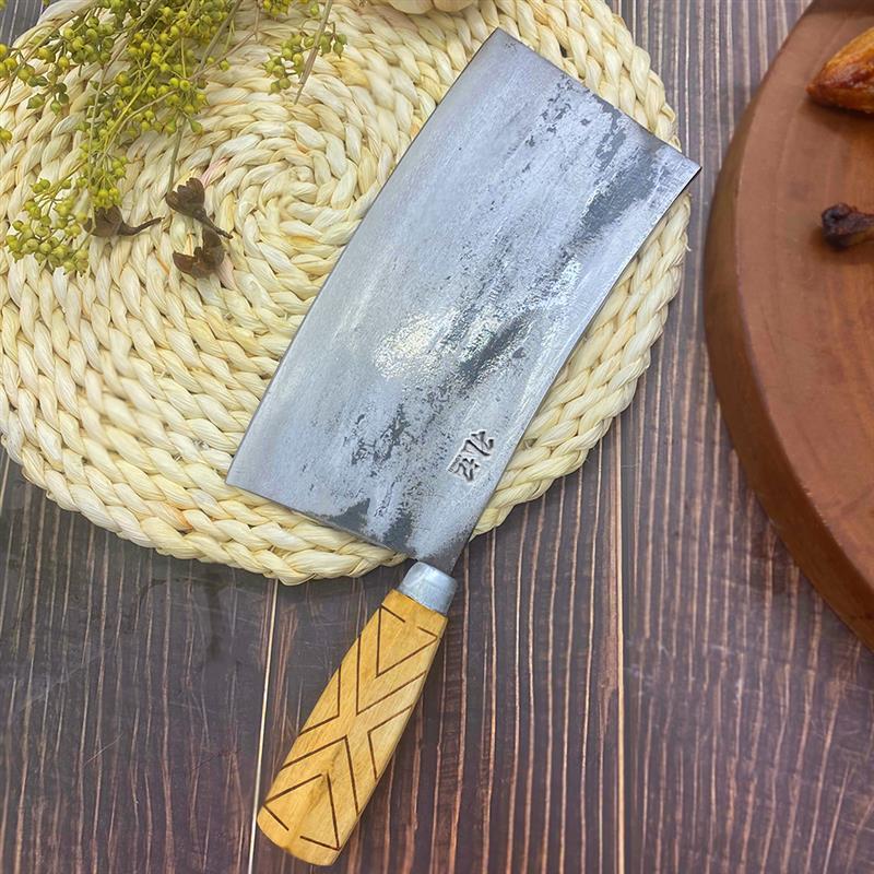 手工锻打刀老式铁菜刀家用锰钢厨师专用锋利斩切肉菜切片刀具厨房老式