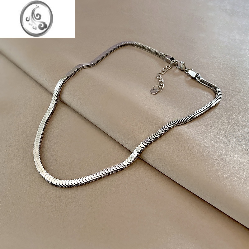 JiMi钛钢项链女ins嘻哈风百搭辣妹配饰高级设计感小众锁骨链轻奢吊坠 L358